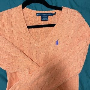 Cable-knit sweater - orange